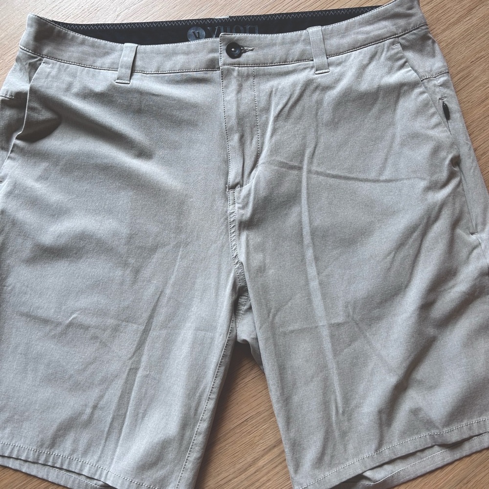 Vuori Aim Short, Men’s Chino Shorts size  34 - Khaki